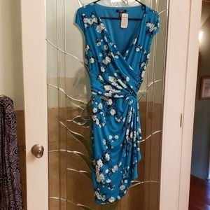 Chaps faux wrap dress